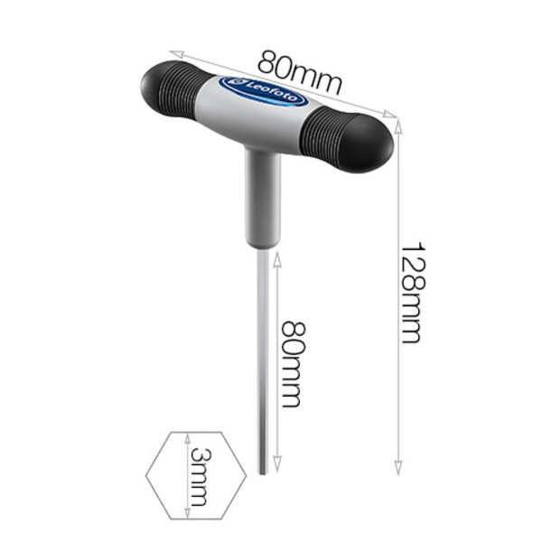 Leofoto T-M3 3mm Hex key with handle