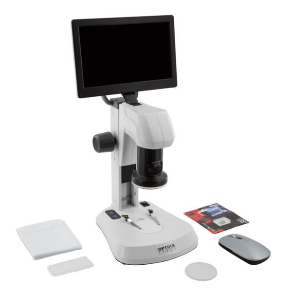 Optika, Microscope, SFX-85V, Digital Zoom, 9" monitor, 8x-54x, LED, reflected and transmitted light