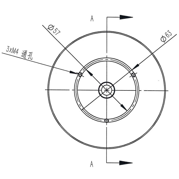 Omegon 3/8" photo thread adaptor for Pro column