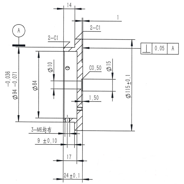 Omegon 3/8" photo thread adaptor for Pro column