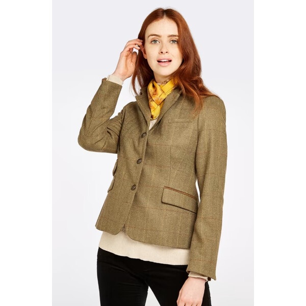 Dubarry of Ireland Buttercup Elm tweed jacket, size 38
