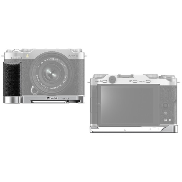Leofoto LPF-X-M5 silver grip for Fujifilm X-M5