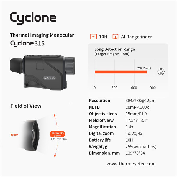 ThermTec Thermal imaging camera Cyclone 315