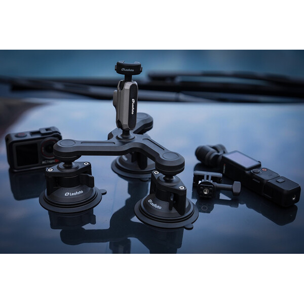 Leofoto LAC-05 Triple suction tripod for action cameras