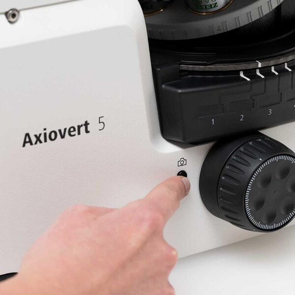 ZEISS Microscope Axiovert 5 Digital, PH, FL, 50-400x, 0.4 NA, LED, 5 MP, mono
