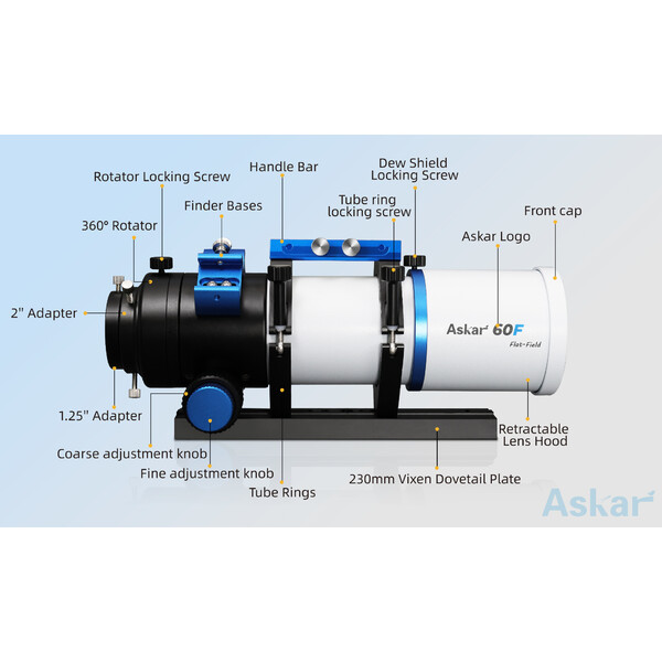 Askar Apochromatic refractor AP 60/408 60F Flatfield