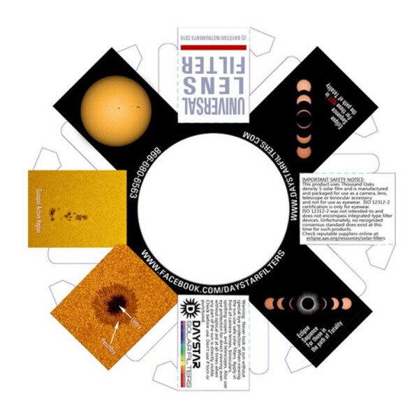 DayStar Solar Filters White-Light Universal Lens (50-69 mm)
