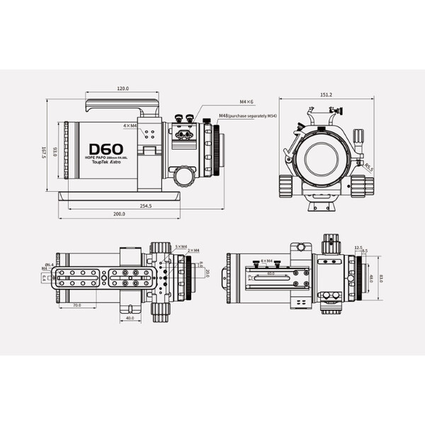 ToupTek Apochromatic refractor HOPE D60 60/280 f/4.66