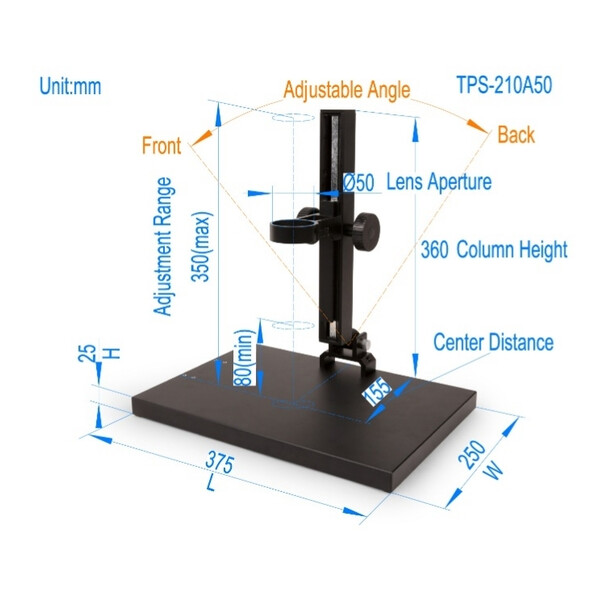 ToupTek Microscope Zoom-Objektiv Set TZM0880D, Zoom 0.8-8x, 1x C-mount, inkl. Polarisations-Ringlicht