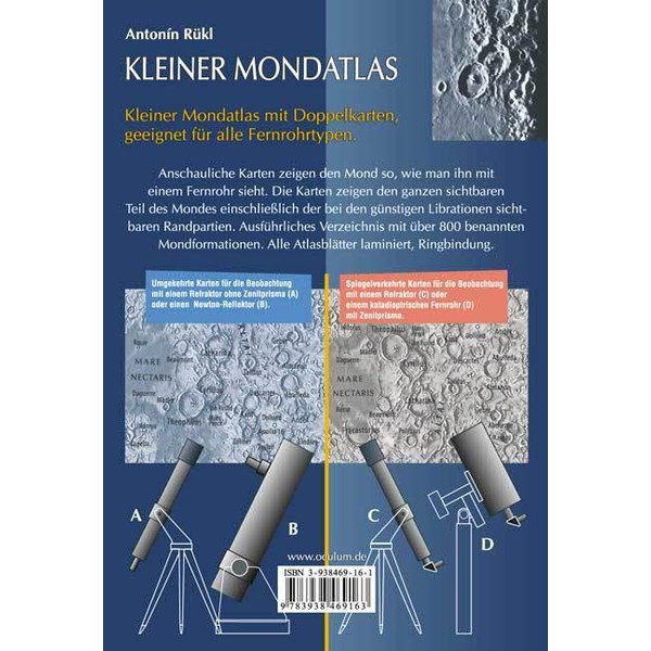 Oculum Verlag Buch Kleiner Mondatlas: Mondkarten für jedes Fernrohr