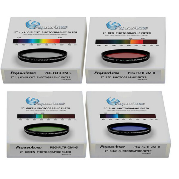 PegasusAstro Filter wheel Indigo + LRGB 2" filters