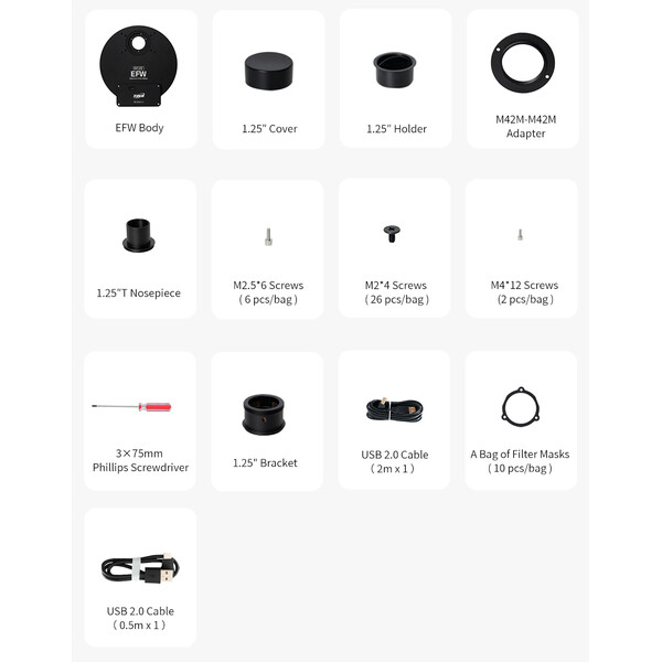 ZWO Filter wheel EFW 8x 1.25"