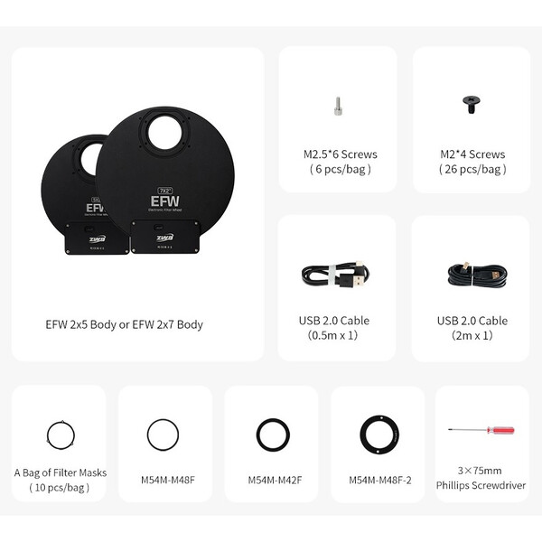 ZWO Filter wheel EFW 5x 2"