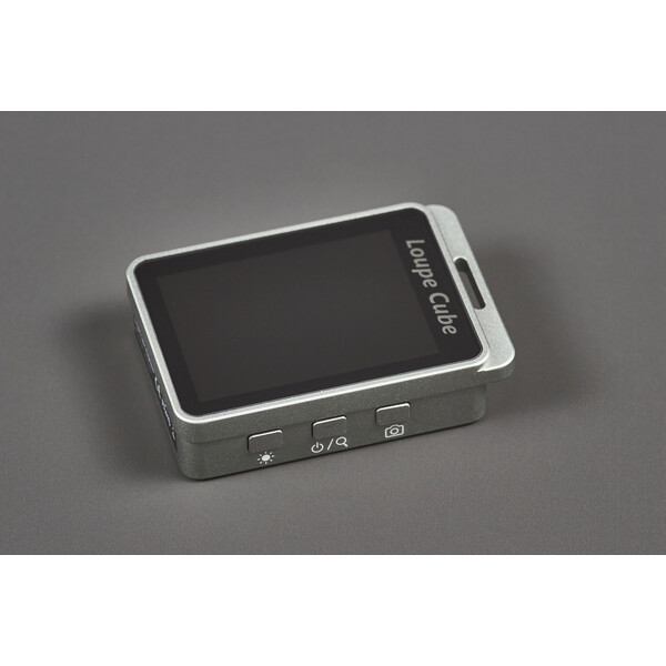 FPS Magic Loupe Cube electronic magnifying glass – compact, 7x to 19x zoom, UV light & 2.4" display