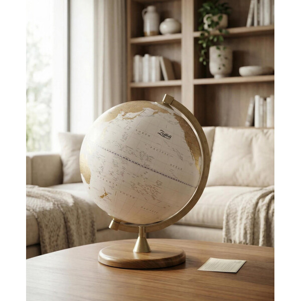 Zoffoli living Globe James Cook Gold/White 33 cm
