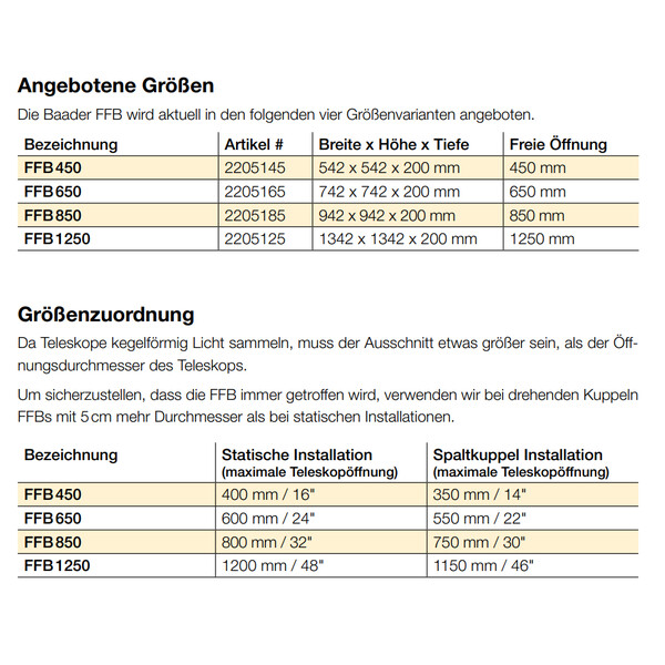 Baader Flat field mask FFB 650 mm