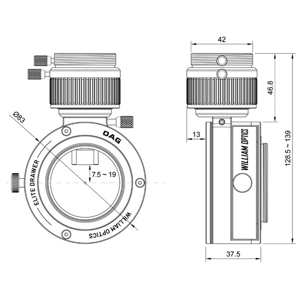William Optics off-axis-guider Elite Drawer OAG