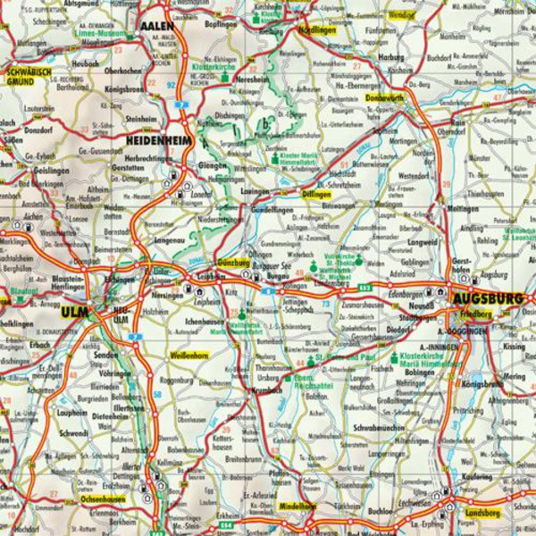 Bacher Verlag Road map Germany 1:700000