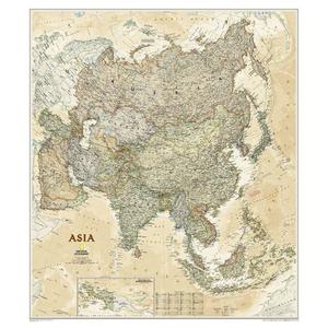 National Geographic antique map of Asia