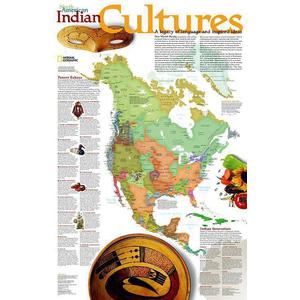 National Geographic Continental map Indian Cultures