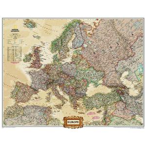 National Geographic Antique European map politically laminates