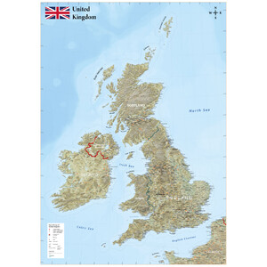GeoMetro Map United Kingdom (100 x 140 cm)