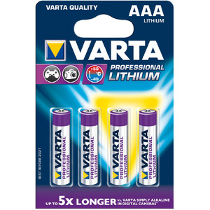 Varta Micro (AAA) lithium battery, professional 4-pack