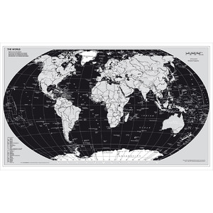 Stiefel World map Silver Edition (95 x 62 cm)