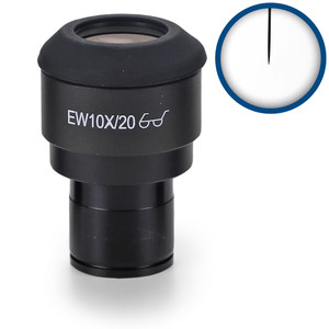 Euromex Measuring eyepiece IS.6010-P,  WF10x/20, pointer, microm., Ø 23,2 mm (iScope)