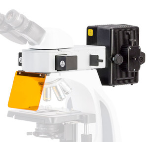 Euromex 3-positions fluorescence attachment iScope with 2 empty filter blocks without filters