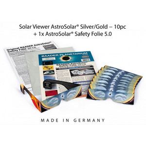 Baader Solar Filters: 10xAstroSolar® Silver/Gold glasses and 1xAstroSolar film