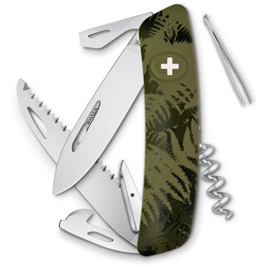 SWIZA Knives C05 Swiss Army Knife, SILVA Camo Fern khaki