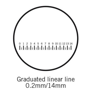 Motic Reticule scale (14mm in 70 divisions), (Ø25mm)