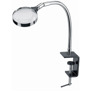 Schweizer Magnifying glass Work stand magnifier, table clamp, 2.5x/Ø90mm, biconvex