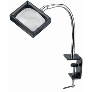 Schweizer Magnifying glass Work stand magnifier, synthetic material, table clamp, 3x/100x75mm, aspheric
