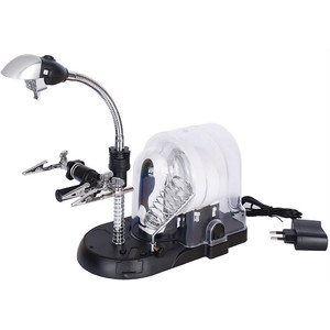 110V 10X Desktop Optical Magnifier Glass Lamp Tabletop LED Light Magnifying  Reading Work Lights 