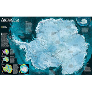 National Geographic Continent map Antarctic