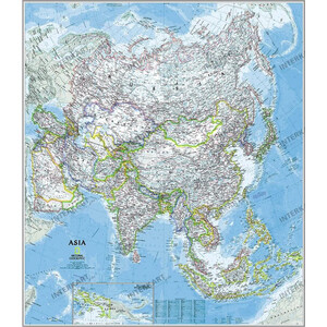 National Geographic Continent map Asia politically
