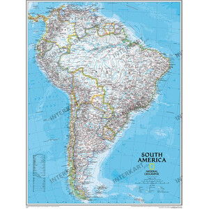 National Geographic Continental map South America (91 x 117 cm)