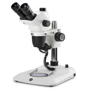 Euromex Stereo zoom microscope NZ.1903-P, 6.7-45x, Column,  Reflected and transmitted light, trino