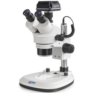 Kern Microscope OZL 466C825, Greenough, Säule, 7-45x, 10x/20, Auf-Durchlicht 3W LED, Ringl., Kamera 5MP, USB 2.0