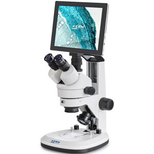 Kern Microscope OZL 468T241 Greenough, rack and pinion, 7-45x, 10x/20, incident/transmitted light, 3W LED, Camera 5MP, USB 2.0, HDMI, WiFi, Tablet