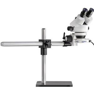 Kern Stereo zoom microscope OZL 961, bino, 0,7-4,5x, Teleskoparm Stativ (Platte), LED-Ringl