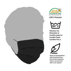 Masketo Face mask polyester black