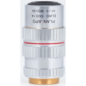 Motic Plan apochromatic objective PA ELWD 5X/0.140 (wd 34mm)