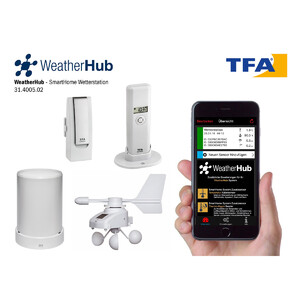 TFA Wetterstation-Set mit Klima, Regen & Windsender WEATHERHUB