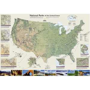 National Geographic Map US National Parks (106 x 76 cm)