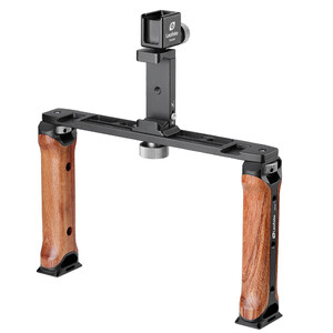 Leofoto Mounting Double handle + smartphone holder + flash shoe mount VC-2