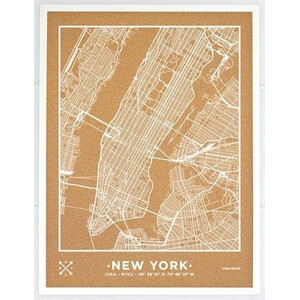 Miss Wood Woody Map Natural New York L White