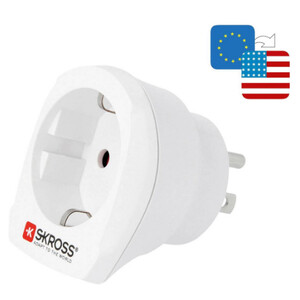 Skross Power pack Travel adapter Europe to USA
